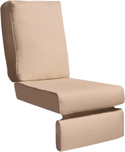 Vista 15 de Cojín de repuesto reclinable para interiores y exteriores, para muebles de patio silla sofá, cojín lavable para asiento profundo, protección UV Beige