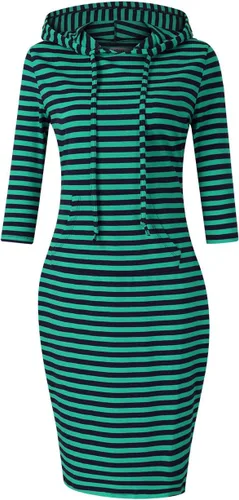 Vista 27 de MISSKY Vestido con capucha para mujer Negro&blanco