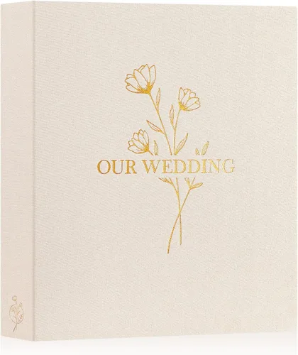 Vista 16 de Lanpn Álbum de Fotos de Boda 4x6 pulgadas 2 Paquetes, Cada Paquete Contiene 50 Fotos, Bolsillos Deslizantes Mini Álbumes de Fotos de Boda de Lino