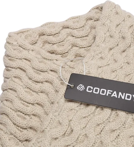 Vista 4 de COOFANDY Suéter de punto de cuello alto para hombre, manga larga, ajustado, cuello de chal
