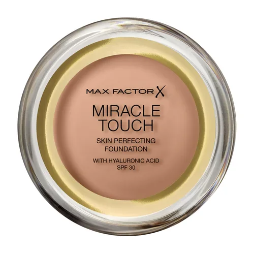Vista 9 de Max Factor Miracle Touch Foundation, fórmula nueva y mejorada, SPF 30 y ácido hialurónico, arena 60