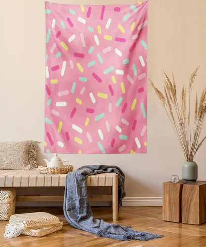 Vista 194 de Ambesonne Tapiz de arte afro, hombre negro fuerte con una corona de trazos impresión de pintura moderna, decoración de tela para colgar en la pared