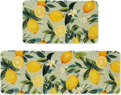 Vista 56 de Mloabuc® Tapete decorativo de flores, tapetes de cocina de arpillera de arpillera para mujer, accesorios de cocina para exteriores, 17 x 30 pulgadas