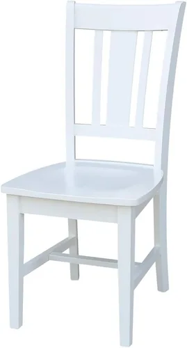 Vista 9 de International Concepts - Juego de dos sillas de comedor San Remo Splatback, color blanco