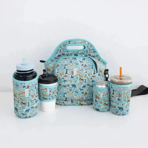 Vista 165 de Sok It BotlSok Funda para botella de agua con cubierta de neopreno aislante (Floral abstracto, se ajusta a CamelBak o Nalgene de 12 onzas)