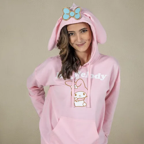 Vista 6 de Bioworld Sanrio My Melody Juniors Sudadera Cosplay Rosa