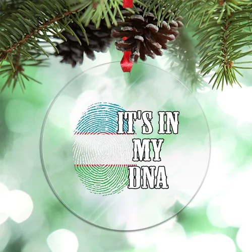 Vista 15 de Adorno de Navidad personalizado del Reino Unido 2023 It's in My DNA, adorno de huellas dactilares para decoración de árbol de Navidad, recuerdo