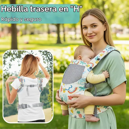 Vista 7 de YooxArmor - Portabebés transpirable para 7-66 libras, Boho Bohemio
