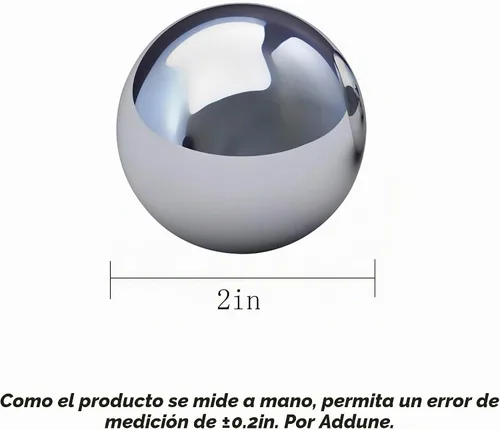 Vista 3 de AD Pelota china de hierro sólido Baoding pesada sin timbre acero inoxidable cromado bolas de ejercicio de salud para terapia de manos grandes