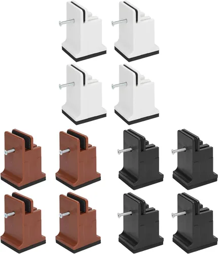 Vista 9 de Srliya 4 elevadores de mesa para cama, elevadores de muebles ajustables con abrazadera de tornillo, elevadores de muebles resistentes para sofá