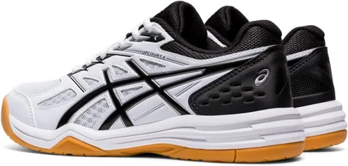 Vista 3 de ASICS Upcourt - Zapatos de voleibol escolares de 4 grados para niños, BlancoNegro