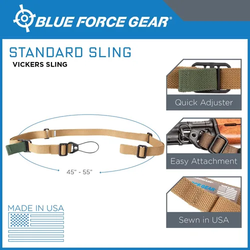 Vista 2 de Blue Force Gear Eslinga de Transporte Estándar — Correa de Utilidad Ajustable de 2 Puntos con Ajuste Rápido, Eslinga Duradera de Servicio Pesado
