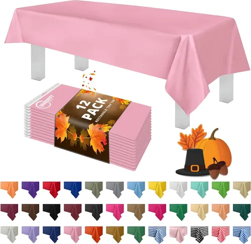 Vista 10 de Mantel de plástico de alta calidad - 54 in. x 108 pulgadas. Grandipity - Mantel rectangular (6 y 12 unidades), Agua (Aqua)