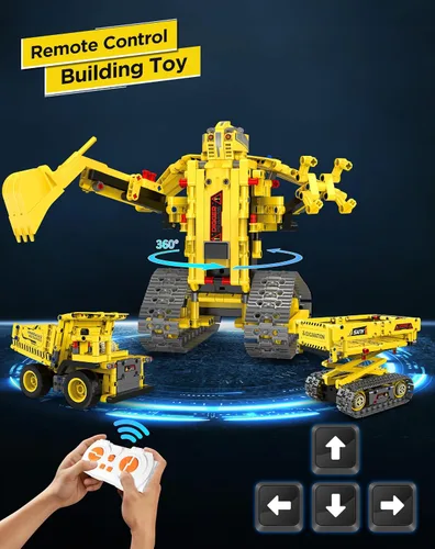Vista 5 de okk STEM Robot Toys para niños 8-12, kit de juguetes de construcción programables RC 5 en 1 5-in-1 STEM robot kit with APP & remote control, DIY