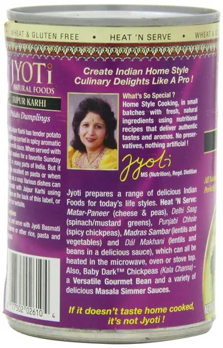 Vista 5 de Jyoti Jaipur Karhi, 12 latas de 15 oz cada una, todo natural, producto de Estados Unidos, sin gluten, vegetariano, sin BPA