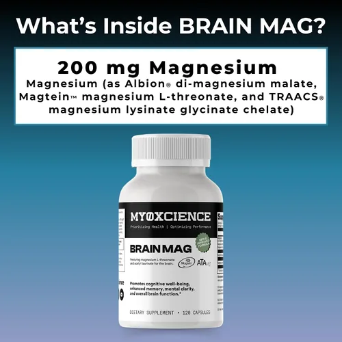 Vista 7 de L-treonato de magnesio + mag acetil-taurato (ATA Mag) + Mag glicinato Promueve el bienestar cognitivo, memoria mejorada, claridad mental y función