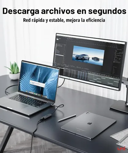 Vista 5 de uni Adaptador USB-C a Ethernet de 2,5 Gbps, Blazing Fast RJ45