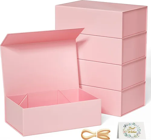 Vista 21 de RYDDOY Caja de Regalo Negra, 9.5x6x3'' Cajas de Regalo para Regalos con Tapas Cierre Magnético Rectangular Plegable para Caja de Propuesta