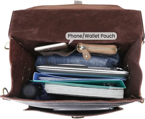 Vista 6 de Polare - Mochila de cuero de grano completo para hombre