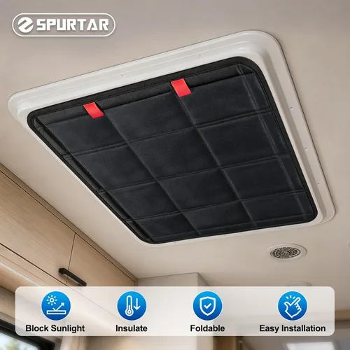 Vista 2 de Spurtar RV Skylight Cover 16.15" x 16.15" (Outer Frame Size) Fit 14"x14" RV Skylight, UV Protection, For Camper, Motorhomes, Travel Trailers, Hook