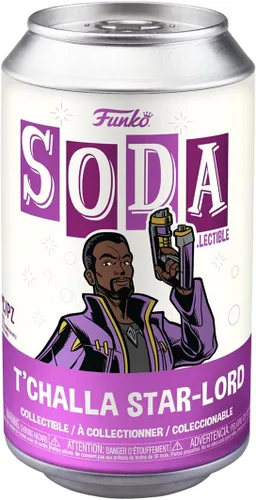 Vista 2 de Funko Vinilo SODA: Marvel Friday What If - Starlord T'Challa - 1/6 probabilidades para variante de persecución rara - Marvel Comics - Figura