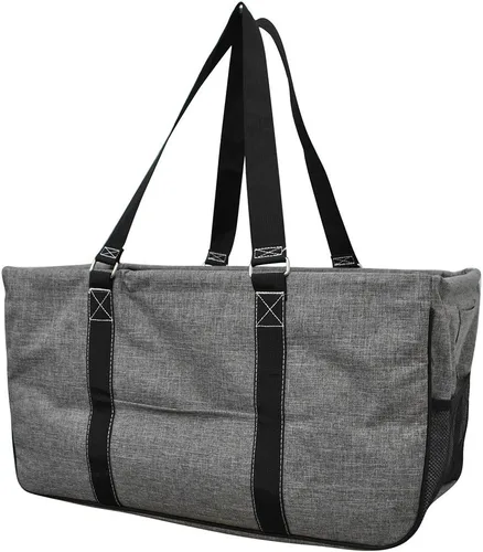 Vista 34 de NGIL Bolsa de comestibles reutilizable extra grande plegable de gran tamaño para comestibles, almacenamiento, picnic, playa, Estampado de vaca