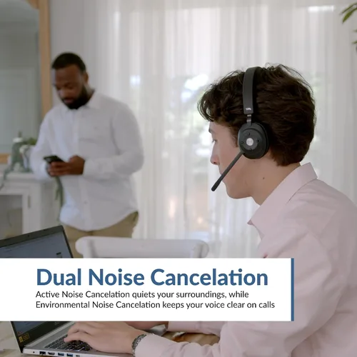 Vista 3 de CA Essential Auriculares Bluetooth (HS-2000BT): auriculares inalámbricos profesionales optimizados para plataformas UC, tecnología ANC y ENC que