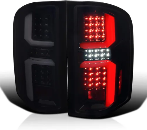 Vista 13 de SPEC-D TUNING Luces traseras LED rojas con barras de luz LED compatibles con Chevy Silverado 2007-2013 1500/2500HD/3500HD, montaje de par izquierdo