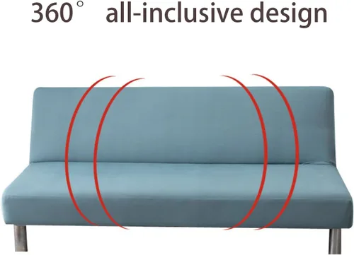 Vista 3 de Funda de sofá sin brazos, protector de muebles, funda elástica para sofá sin apoyabrazos, funda de elastano elástica para niños, mascotas y perros