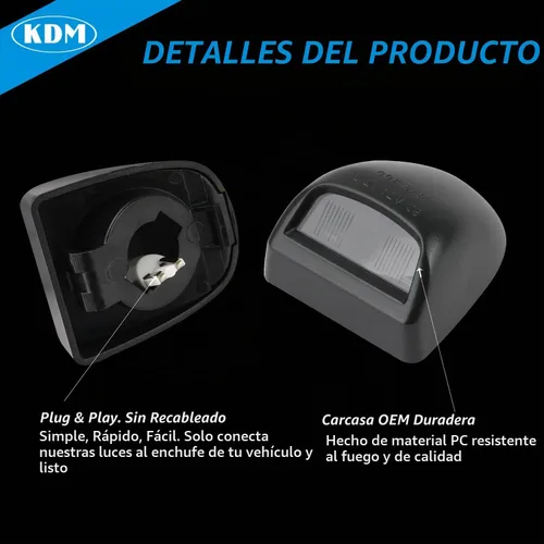 Vista 4 de KDM - Arnés de luz LED para placa de matrícula para Chevy Silverado GMC Sierra
