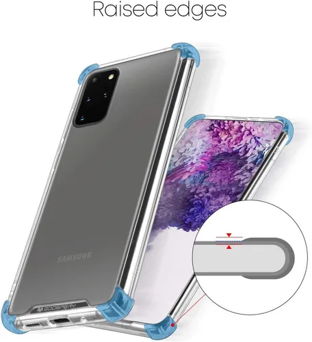 Vista 4 de GOOSPERY Funda para Galaxy S20 Plus, funda protectora transparente con esquinas reforzadas, funda híbrida delgada a prueba de golpes para Samsung