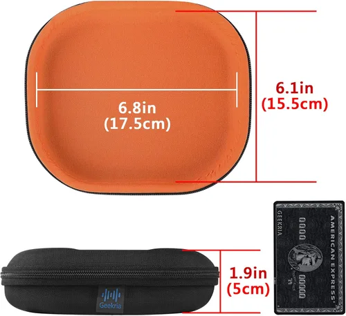 Vista 4 de Geekria Shield - Funda para auriculares compatible con AKG Y55, Y50BT, Y50, Y500, Y45BT, Y400BT, Y400, N60NCBT y más, bolsa de transporte de viaje