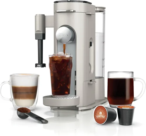 Vista 15 de [Usado] Ninja Cafetera Una sola porción Prepara con cápsulas de café y molidos Compatible con cápsulas de café K-Cup 4 estilos