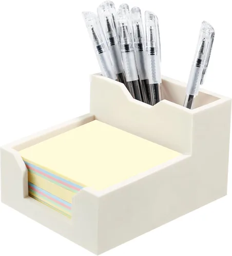 Vista 10 de Kamehame Soporte de notas adhesivas negro, soporte de silicona para notas con ranuras para bolígrafos o tarjetas, dispensador de notas adhesivas, se