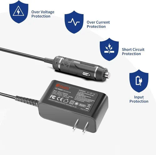 Vista 4 de Cargador adaptador de CA de enchufe de 12 V compatible con Innovative America #9101 Light Compatible con Ranger #9102 Heavy MUTT Mobile Universal