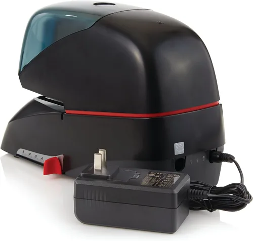 Vista 9 de Rapid 5080e - Grapadora eléctrica profesional para cartuchos con capacidad para 90 hojas, color negro, incluye 1 cartucho con 5000 grapas (90147)