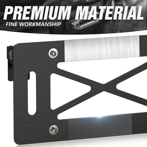 Vista 3 de Marco universal abatible para placa de matrícula compatible con Hawse Fairlead de 10 pulgadas, reubicación del soporte de matrícula frontal, rodillo