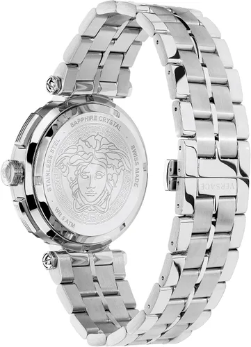 Vista 3 de Versace Reloj Greca para hombre azul 1.772 in VEPM00420, plateado, Greca Chrono