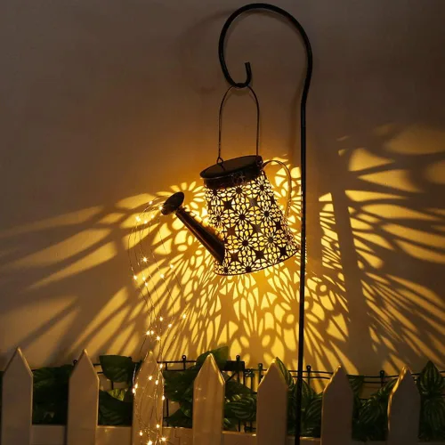 Vista 9 de B-Best Luces Solares para Exteriores Decoraciones de Jardín, Luz de Paisaje en Forma de Regadera Farol Colgante Grande, Decoración de Patio Exterior