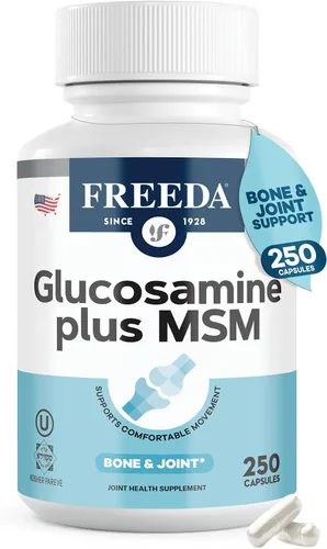 Vista 10 de Freeda Vegan Glucosamine MSM – Glucosamina Vegetariana HCl 1500 mg sin mariscos + MSM 750 mg para apoyo articular, flexibilidad y movilidad