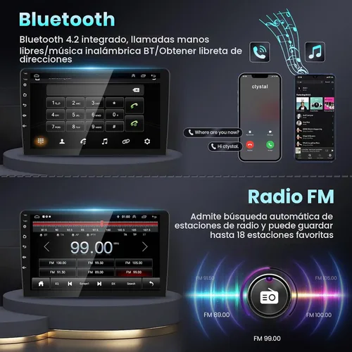 Vista 7 de Estéreo de coche para Honda Civic 2012 2013 2014 2015 con CarPlay inalámbrico Radio con 9 pulgadas 1080 p Android Auto Bluetooth GPS 16EQ HiFi SWC