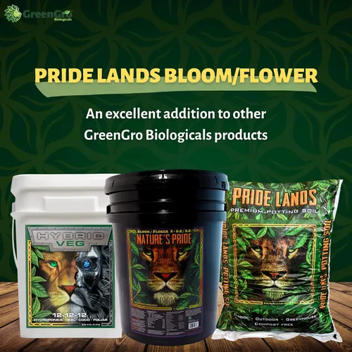 Vista 6 de Pride Lands - Fertilizante orgánico de primera calidad sin rellenos, cogollos y flores más grandes, plantas más brillantes con nuestros nutrientes