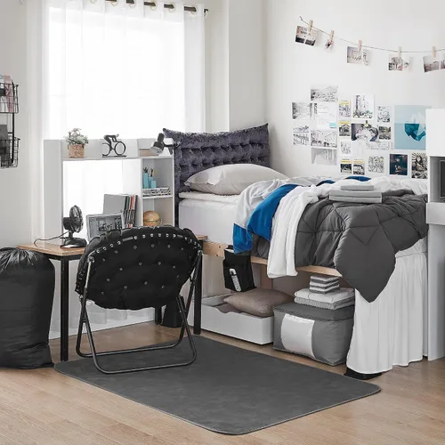 Vista 6 de Estantería de escritorio clásica para dormitorio, color blanco
