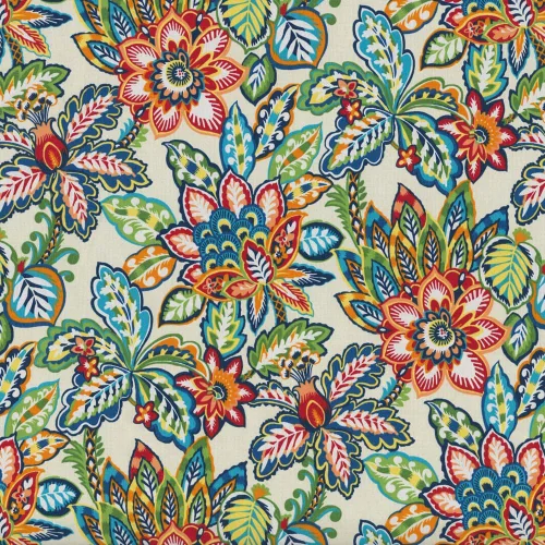 Vista 3 de Pillow Perfect Cojín de banco floral brillante para interiores y exteriores con lazos, 1 unidad, 18 x 45 pulgadas, azul/verde Copeland