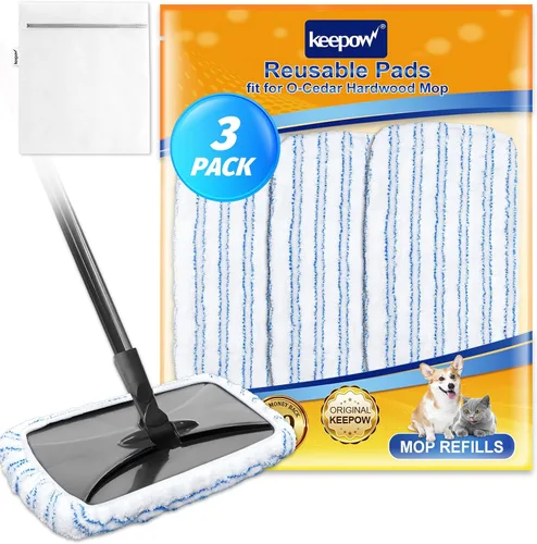 Vista 11 de KEEPOW Almohadillas reutilizables para trapeador compatibles con mopa de microfibra O Cedar Hardwood Floor'N More, cabezales de repuesto para uso