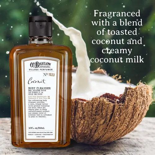 Vista 6 de C.O. Bigelow Coconut Apothecary Duo - Juego de regalo para el cuidado de la piel, gel de baño y loción corporal, jabón líquido y loción hidratante
