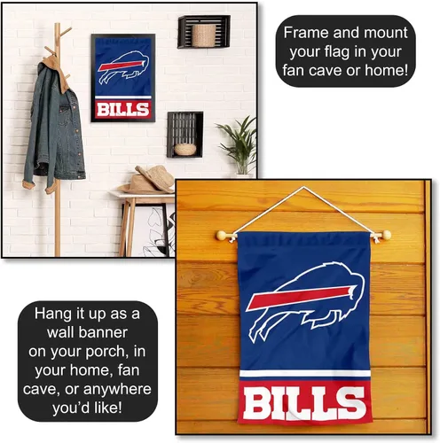 Vista 5 de Bandera de jardín de doble cara de Buffalo Bills