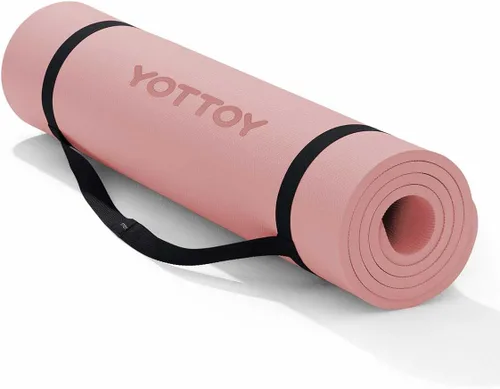 Vista 9 de YOTTOY Tapete de Yoga, Tapete de Yoga Extra Grueso (1/2 pulgada), Tapete Profesional de TPE para Ejercicio, Tapete de Entrenamiento Antideslizante