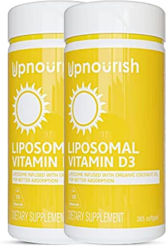 Vista 10 de UpNourish Vitamina K2 MK7 liposomal 180 mcg - 180 suplementos de vitamina K2 para mujeres y hombres - VIT K2 MK-7 con alta absorción