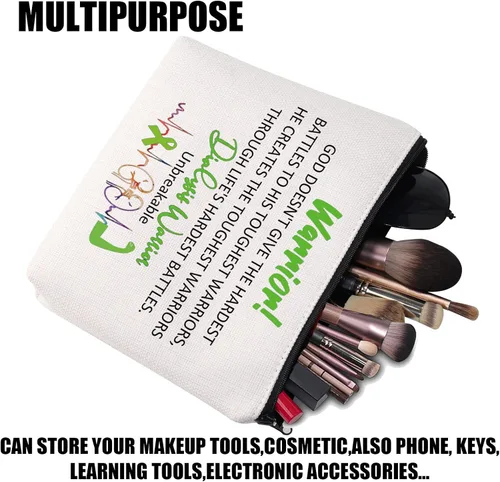 Vista 4 de JYTAPP Diálisis Conciencia Regalo Guerrero Maquillaje Bolsa de Diálisis Guerrero Bolsa Cosmética irrompible Diálisis Riñón Hemodiálisis Regalo
